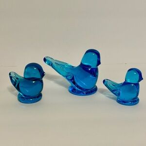 Blue Bird Of Happiness Set of 3 1993 & 2002 All signed